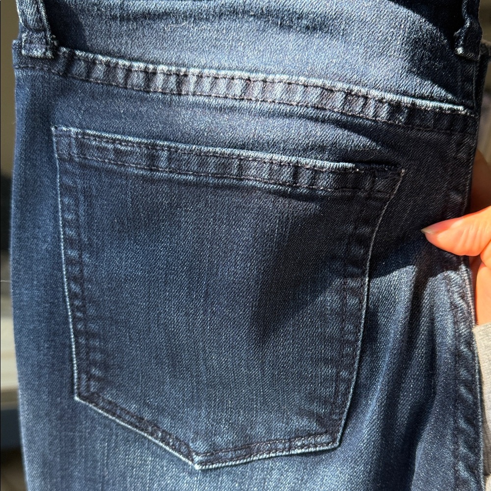 Banana Republic Dark Wash Wide Leg Raw Hem Denim Jeans Size 25‎ - Picture 5 of 5